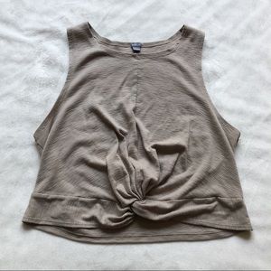 Aerie Front-Twist Cropped Tank LARGE